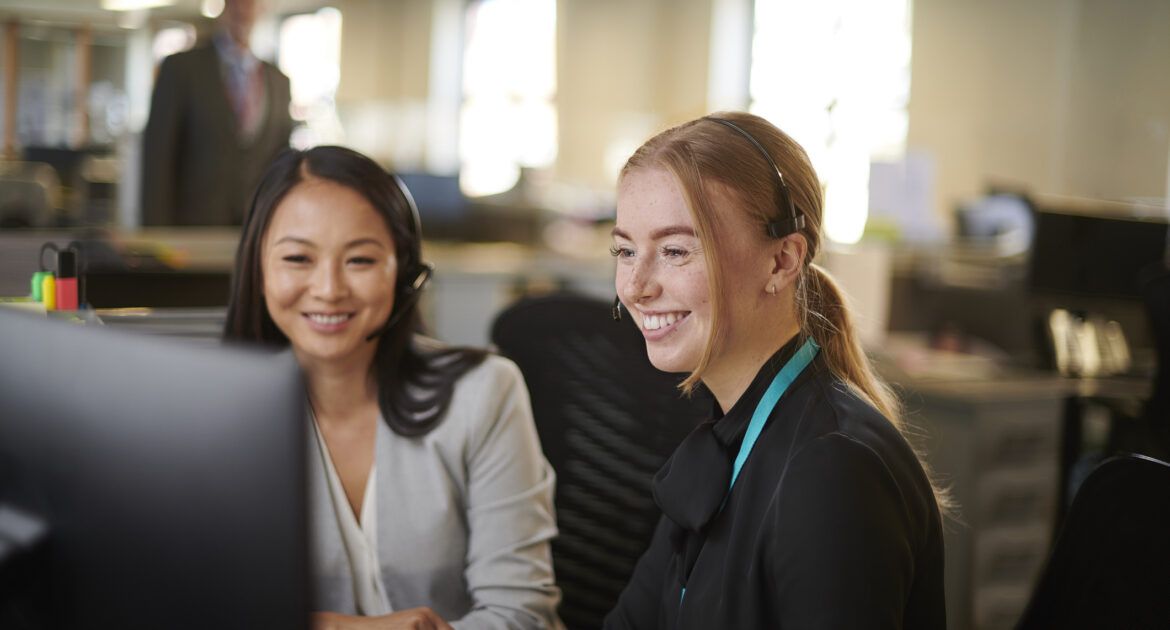 graduate trainee with trainer